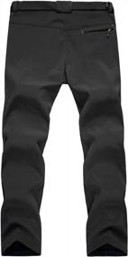img 3 attached to Winter Essential: мужские лыжные штаны TREKEK Softshell с флисовой подкладкой Водонепроницаемые и ветрозащитные для пеших прогулок и приключений на свежем воздухе