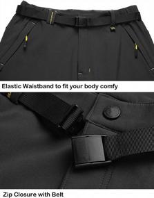 img 1 attached to Winter Essential: мужские лыжные штаны TREKEK Softshell с флисовой подкладкой Водонепроницаемые и ветрозащитные для пеших прогулок и приключений на свежем воздухе