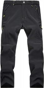 img 4 attached to Winter Essential: мужские лыжные штаны TREKEK Softshell с флисовой подкладкой Водонепроницаемые и ветрозащитные для пеших прогулок и приключений на свежем воздухе