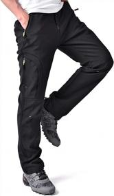img 2 attached to Winter Essential: мужские лыжные штаны TREKEK Softshell с флисовой подкладкой Водонепроницаемые и ветрозащитные для пеших прогулок и приключений на свежем воздухе