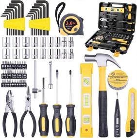 img 4 attached to Get Your Home Repair Done With ETEPON Home Tool Kit - A Comprehensive Household And Auto Repair Set With Tool Box Storage (ET016)