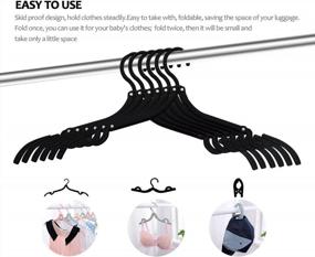 img 2 attached to Travel In Style: 24 Portable Folding Clothes Hangers For Easy Packing And Organizing - Black