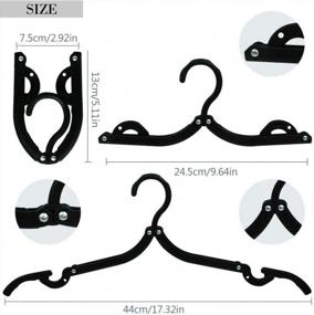 img 3 attached to Travel In Style: 24 Portable Folding Clothes Hangers For Easy Packing And Organizing - Black