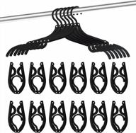 travel in style: 24 portable folding clothes hangers for easy packing and organizing - black логотип
