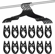 travel in style: 24 portable folding clothes hangers for easy packing and organizing - black logo