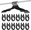 travel in style: 24 portable folding clothes hangers for easy packing and organizing - black logo