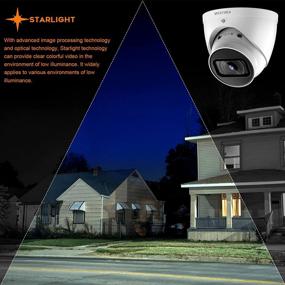 img 1 attached to Усовершенствованная наружная камера безопасности с 8-мегапиксельной технологией Starlight, 5-кратным оптическим зумом UltraHD, слотом для SD-карты (256 ГБ) и обнаружением IVS - водонепроницаемость и ночное видение до 196 футов