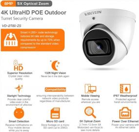 img 3 attached to Advanced Outdoor Security Camera With 8MP Starlight Technology, UltraHD 5X Optical Zoom, SD Card Slot (256G), And IVS Detection - Waterproof And Night Vision Up To 196Ft