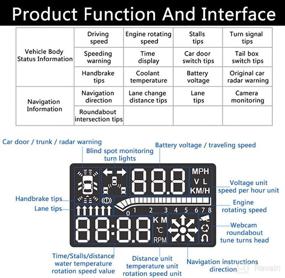 img 2 attached to 🚗 QHCP Car HUD Safe Drive Display Reflecting Windshield Head Up Display Screen Projector - Perfect Fit for Ford Mustang 2015-2020