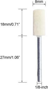 img 3 attached to Premium NGe 12 Pcs 1/8 Inch Shank Wool Felt Mounted Mandrel Set: The Ultimate Tool for Precision Crafts!