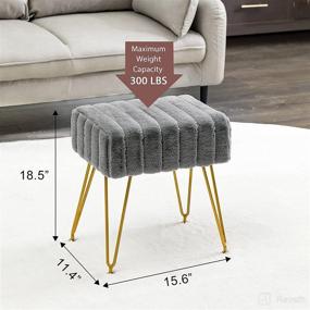 img 1 attached to Footstool Ottoman Entryway Footrest Bedroom Furniture ~ Accent Furniture