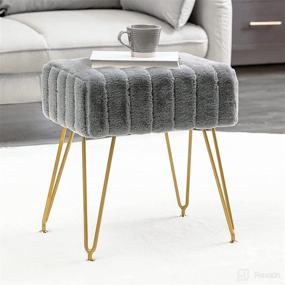 img 4 attached to Footstool Ottoman Entryway Footrest Bedroom Furniture ~ Accent Furniture