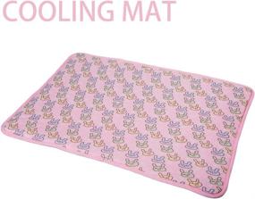 img 1 attached to 🐾 NACOCO Pet Cooling Mat: Keep Your Pets and Yourself Cool and Comfortable this Summer (S, Pink)