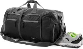 img 3 attached to 🎒 Packable Water-Resistant Duffel with Compartment: Essential Men's Accessories