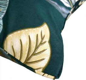 img 1 attached to Luxurious Teal Egyptian Cotton Pillow Covers - Set Of 2 (18" X 18")