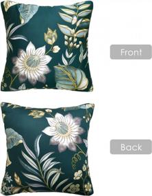 img 3 attached to Luxurious Teal Egyptian Cotton Pillow Covers - Set Of 2 (18" X 18")