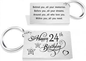 img 4 attached to 24Th Birthday Gifts For Her & Him - Keychain Gift Ideas For 24 Year Old Women & Men