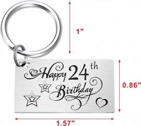 img 1 attached to 24Th Birthday Gifts For Her & Him - Keychain Gift Ideas For 24 Year Old Women & Men