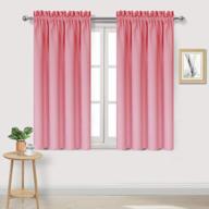 rod pocket thermal insulated blackout curtains for bedroom, living room & kitchen - w 38 x l 54 inch, 2 panels (dwcn) logo