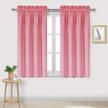 rod pocket thermal insulated blackout curtains for bedroom, living room & kitchen - w 38 x l 54 inch, 2 panels (dwcn) logo