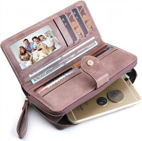 img 4 attached to Secure Your Cards In Style With Buvelife Women'S RFID Blocking Leather Wallet