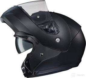 img 3 attached to 🏍️ HJC Solid Men's CL-MAX 3 Modular Street Motorcycle Helmet - Semi Flat Black/X-Large: Superior Protection and Comfort for Riders