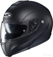 🏍️ hjc solid men's cl-max 3 modular street motorcycle helmet - semi flat black/x-large: superior protection and comfort for riders logo