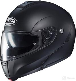 img 4 attached to 🏍️ HJC Solid Men's CL-MAX 3 Modular Street Motorcycle Helmet - Semi Flat Black/X-Large: Superior Protection and Comfort for Riders