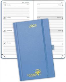 img 4 attached to POPRUN Pocket Planner 2023 Week To View 3.5" X 6.5" - Small Weekly Calendar With Dotted Note Pages, Hardcover, FSC® -Certified Paper (Haze Blue, 3.5" X 6.5")