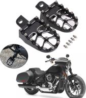 cnc wide foot pegs footpegs for motorcycles - 360° rotation rests pedals chopper 🏍️ bobber style - dyna sportster fatboy iron 883 softail street road glide street custom cvo road логотип