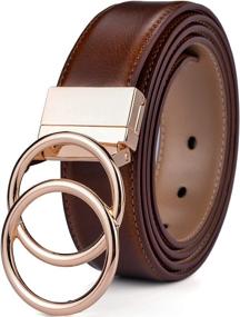 img 1 attached to Beltox Leather Reversible Rotated Buckle Women's Accessories : Belts