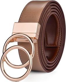 img 2 attached to Beltox Leather Reversible Rotated Buckle Women's Accessories : Belts