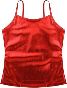 img 2 attached to YOOJIA Metallic Shoulder Camisole Gymnastic Girls' Clothing ~ Tops, Tees & Blouses