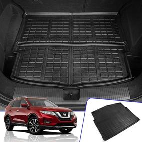 img 4 attached to Rongtaod Fit 2021 2022 Nissan Rogue Rear Trunk Mat Cargo Liner Car Accessories TPE All-Weather (Trunk Mats)