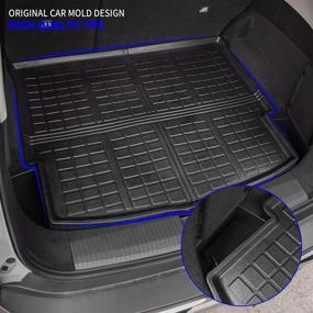 img 2 attached to Rongtaod Fit 2021 2022 Nissan Rogue Rear Trunk Mat Cargo Liner Car Accessories TPE All-Weather (Trunk Mats)