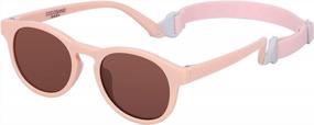 img 4 attached to COCOSAND Round Frame Sunglasses With Strap For Toddler And Baby Girls, With UV400 Protection, Ideal For Infants And Kids Age 0-6 Years Old, Retro Style