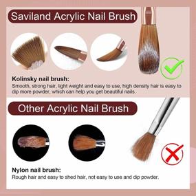 img 1 attached to 🖌️ Saviland Size 14 Kolinsky Acrylic Nail Brush – Premium Brush for Acrylic Powder with Bronze Gold Kolinsky Hair and Broken Diamond Handle – Ideal for Both Beginner and Professional Nail Artistry