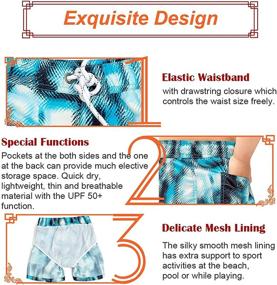 img 2 attached to EboKepft Printed Pockets Drawstring Elastic Boys' Clothing in Swim