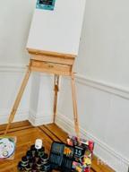 img 1 attached to Professional Artist Acrylic Painting Set By MEEDEN [PRIME ARTIST SERIES] - French Easel, 10-60ML Paint Tubes, Paintbrushes, Canvases & Artist Easel Kit For Adults & Artists. review by Mike Martz