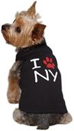 🐶 stylish large dog tank: casual canine cotton i paw ny city dog tank, 20-inch логотип