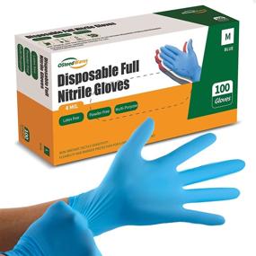 img 4 attached to 🧤 Food-Grade Non-Latex Nitrile Gloves Blue - 4 mil Powder-Free for Household Cleaning, Cooking, and Industrial Use (Pack of 100)