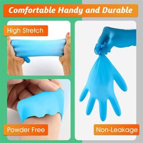 img 2 attached to 🧤 Food-Grade Non-Latex Nitrile Gloves Blue - 4 mil Powder-Free for Household Cleaning, Cooking, and Industrial Use (Pack of 100)