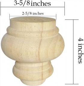 img 3 attached to Upgrade Your Furniture With Btibpse'S 4'' Unfinished Wooden Bun Feet - Set Of 4