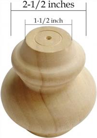 img 1 attached to Upgrade Your Furniture With Btibpse'S 4'' Unfinished Wooden Bun Feet - Set Of 4