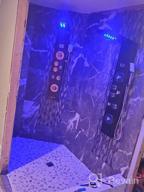 img 1 attached to ROVATE 6-In-1 Rainfall Waterfall Shower Panel Tower System With LED Lights, Modern Shower Column With Temperature Display, 4 Mist Sprays, 2 Body Jets, Handheld And Tub Spout, Brushed Stainless Steel review by James Khalifa