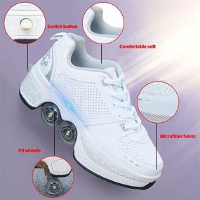 img 2 attached to MLyzhe Deformation Childrens Automatic Double Row Women's Shoes ~ Athletic