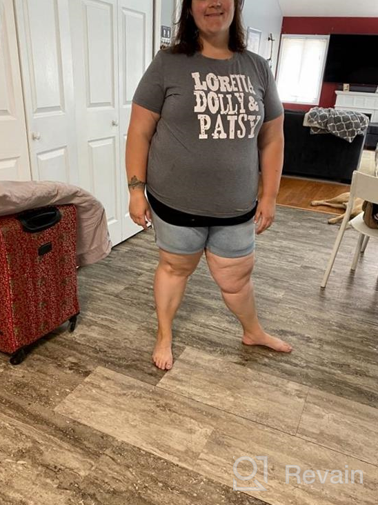 img 1 attached to Stay Cool And Fashionable: Uoohal'S High Waisted Folded Hem Denim Shorts For Plus Size Women This Summer review by Adam Boesel