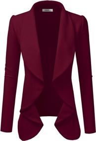 img 4 attached to Doublju Classic Draped Blazer Medium Women's Clothing at Suiting & Blazers