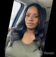 img 1 attached to 100% Unprocessed Brazilian Virgin Hair - Brazilian Straight Human Hair Bundle Deal With Closure In Middle Part - Natural Black Color - 3 Bundles (20", 22", 24") With 18" Closure review by Davon Clark