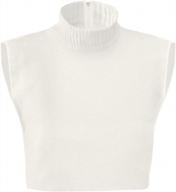 collections etc zippered dickie layer top with armholes - soft knit mock turtleneck for layered look logo